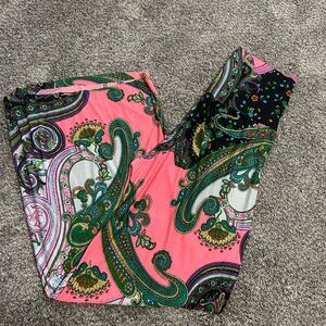 Colorful Paisley Print Palazzo Pants